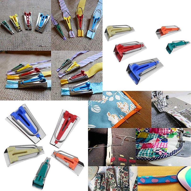 LNKA Bias Tape Maker,LNKA 5 Sizes 1/4" 3/8" 1/2" 3/4" 1" DIY Bias Tapes Tools Kit for Fabric Sewing and Quilting - Image 3